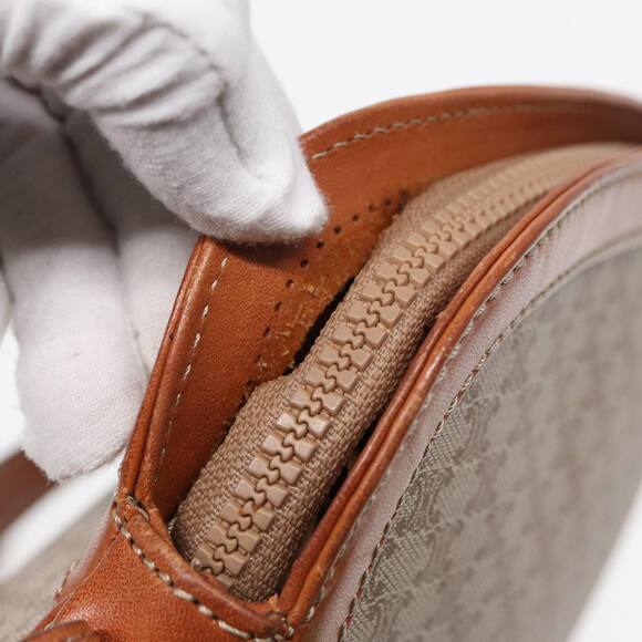 CELINE Macadam Canvas Shoulder Bag Beige Gold - Picture 9 of 16